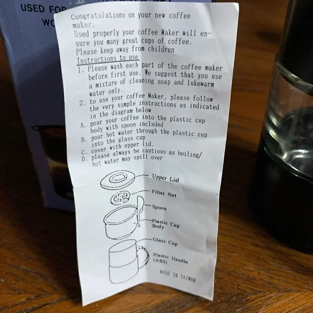 Enjoy Coffee Cup-Parts Only